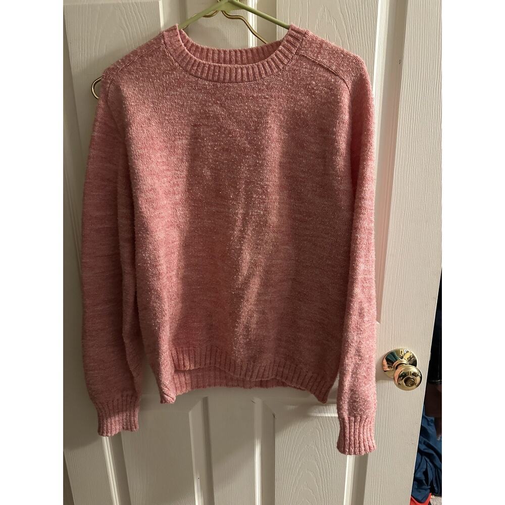 VNT Pullover Sweater XL Pink Knit 100% Wintuk Orlon Acrylic 70s 40w Crewneck